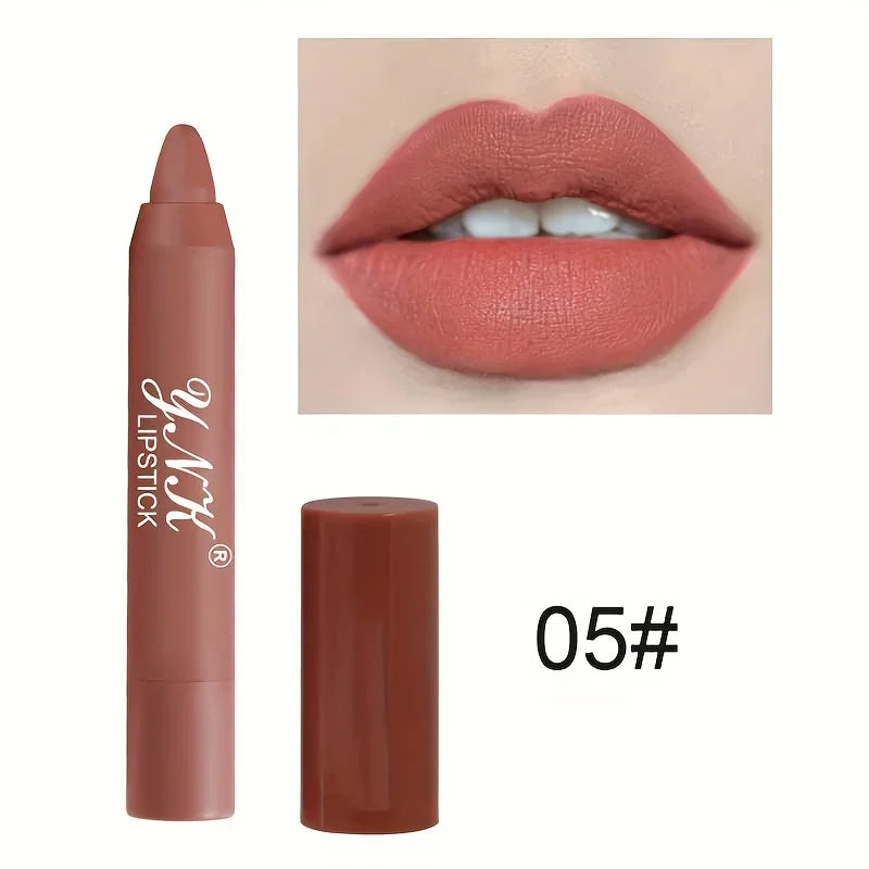 Nude Series Velvet Matte Lipstick Pencil – Waterproof, Long-Lasting, Non-Stick Cup Lip Tint Pen 💄✨