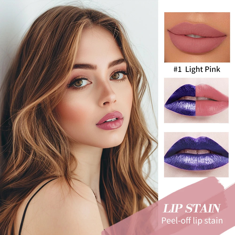 💖 Blading Lip Gloss Peel & Stick Set – Long-Lasting, Waterproof, Transfer-Resistant Pink Lip Gloss for Women 💄