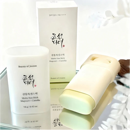 Beauty of Joseon Matte Solid UV Protector Solar Sun Stick with Mugwort Blend & Camelia, SPF50 PA++++, 18g Korean Facial Sunscreen for Sensitive Skin, Oil-Free, Hydrating, Nourishing, Soothing, Pore Control, Radiant Finish