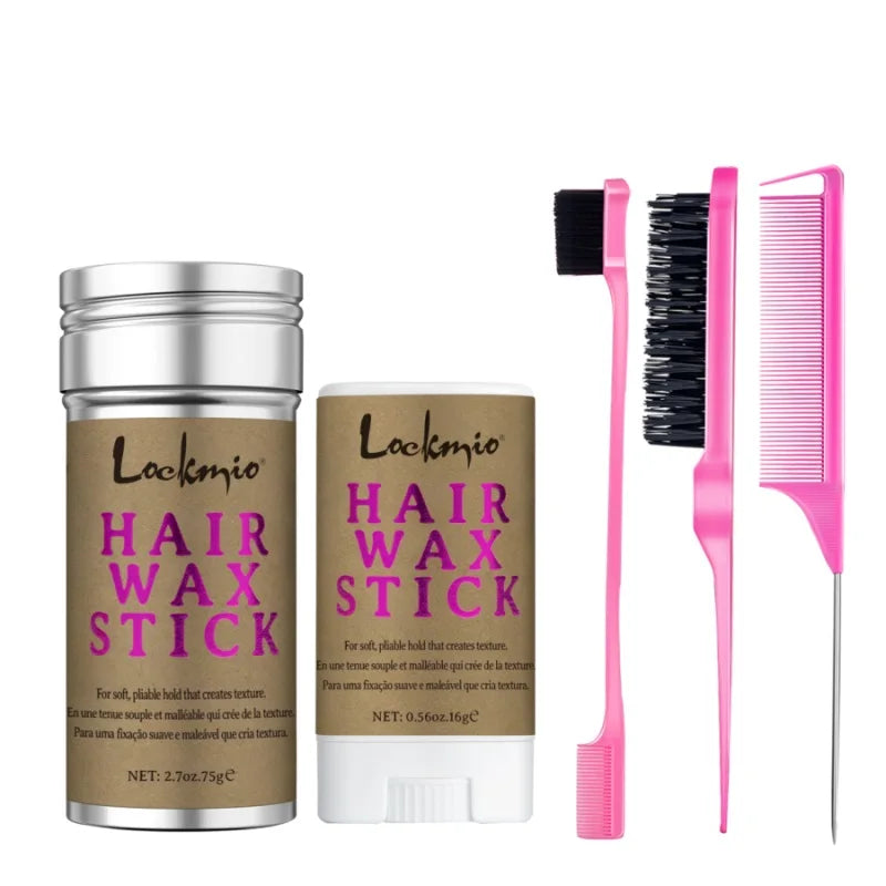 🔥 LOCKMIO Flyaway Hair Wax Stick – Tame Frizz, Smooth Baby Hairs, and Slay Every Style | No Mess, No Residue, All Control