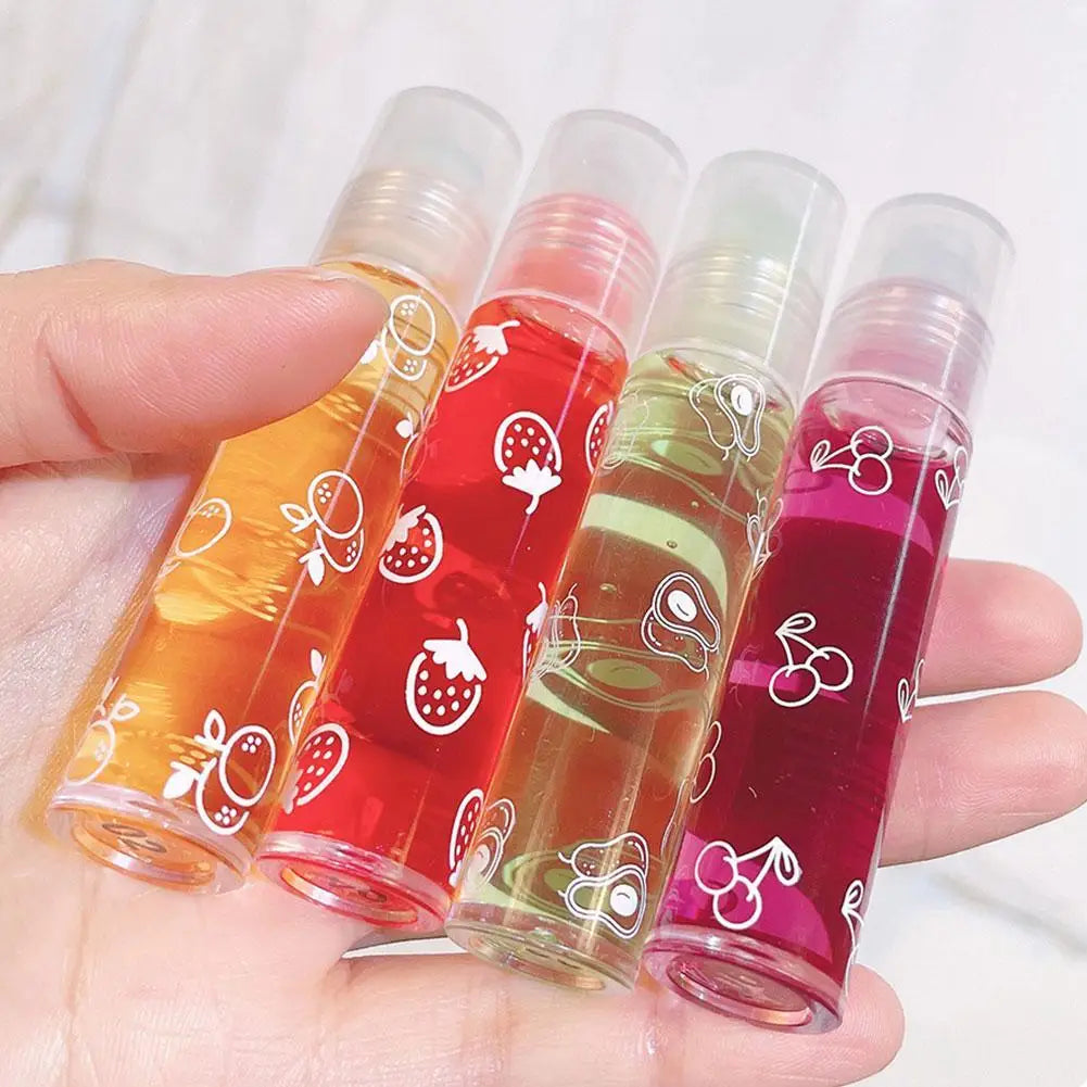 💋 Roll-On Fruit Essence Lip Oil – Moisturizing Shine, Juicy Vibes 🍓✨