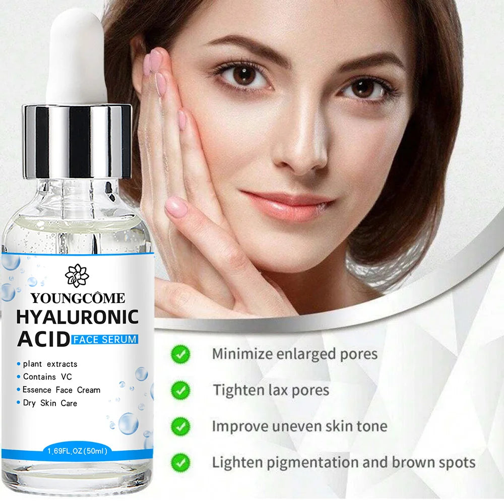 💧 Hyaluronic Acid Facial Essence – Deep Moisturizing Korean Skin Care Serum for Radiant, Hydrated Skin | Enriched with Vitamin C & Plant Extracts | 30ml / 50ml