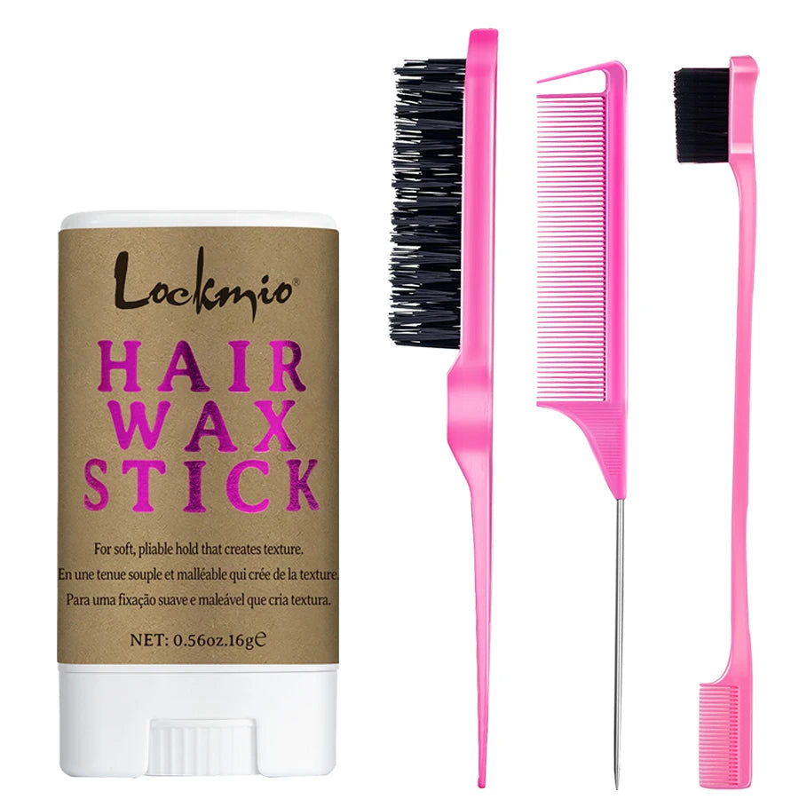 🔥 LOCKMIO Flyaway Hair Wax Stick – Tame Frizz, Smooth Baby Hairs, and Slay Every Style | No Mess, No Residue, All Control
