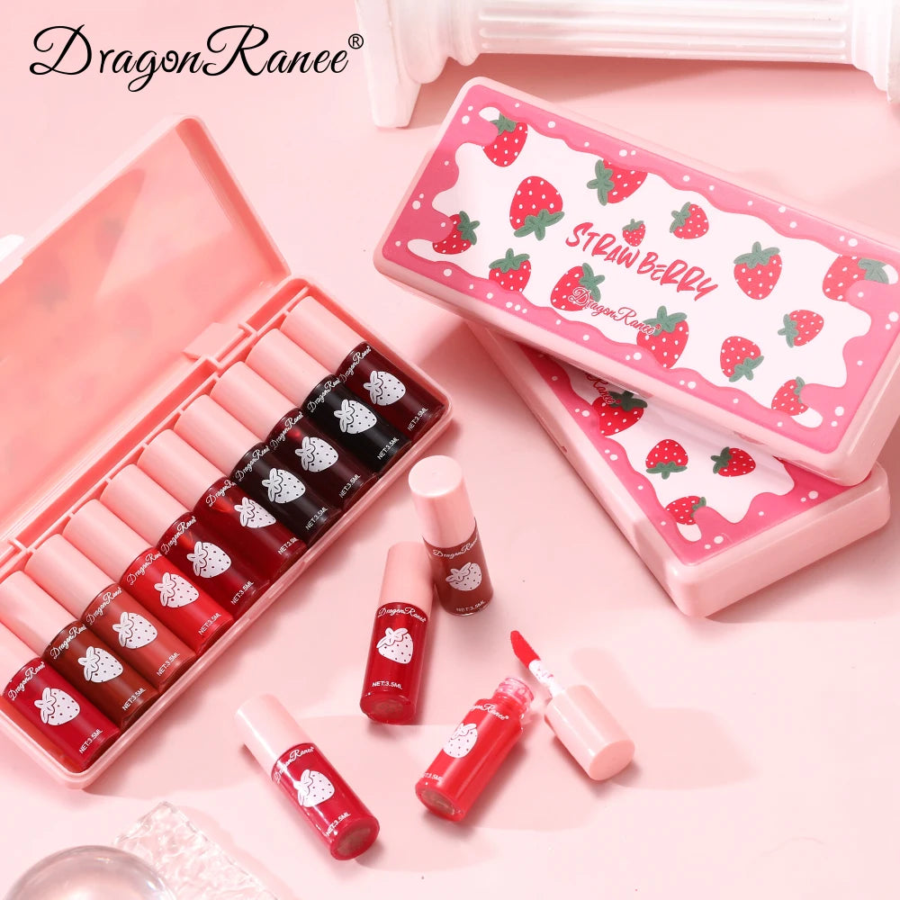 10-Piece Hydrating Water Lip Tint Set – Long-Lasting, Non-Fading, Transfer-Proof Liquid Lip Stain Collection