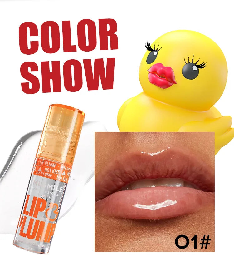 🦆 MLSMILE “Duck Lip” Mirror Gloss Oil – Moisturizing • Plumping • Irresistibly Glossy